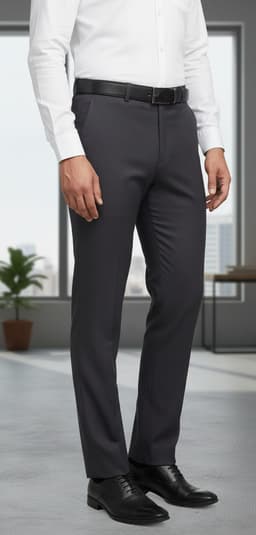 Men’s Classic Slim Fit Formal Trousers Pant Gold Lycra Dark Blue