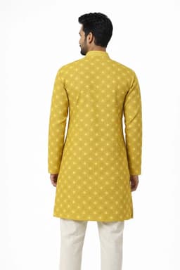 Men’s Premium Ethnic Kurta Set | Stylish Wedding & Festive Wear Kurta Pajama 3129 Yellow