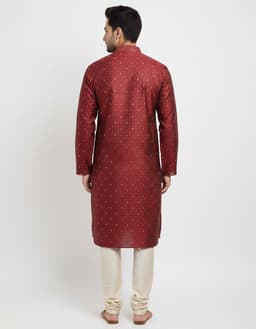 Men’s Premium Ethnic Kurta Set | Stylish Wedding & Festive Wear Kurta Pajama 3132 Maroon