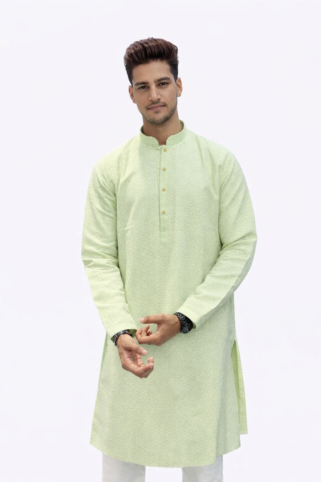 Men’s Premium Ethnic Kurta Set | Stylish Wedding & Festive Wear Kurta Pajama 3135 Green