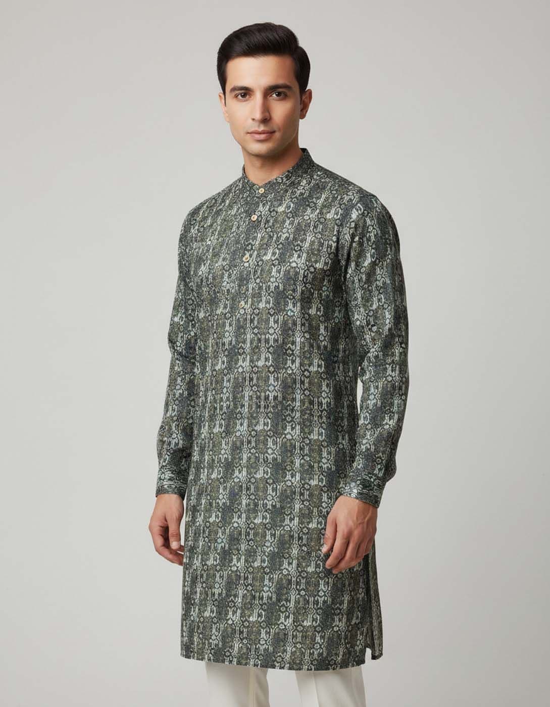 Men’s Premium Ethnic Kurta Set | Stylish Wedding & Festive Wear Kurta Pajama 3145 Dark Green
