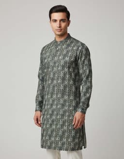 Men’s Premium Ethnic Kurta Set | Stylish Wedding & Festive Wear Kurta Pajama 3145 Dark Green