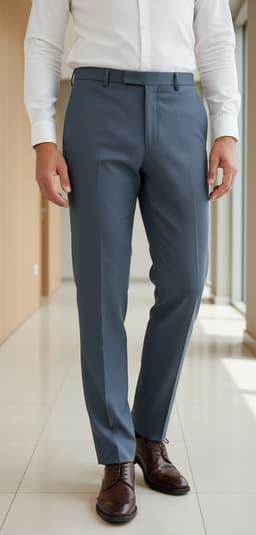 Men’s Classic Slim Fit Formal Trousers Pant Gold Lycra Dark Grey