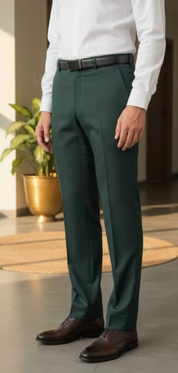 Men’s Premium Tailored Formal Pants Linza Lachka Bottle Green