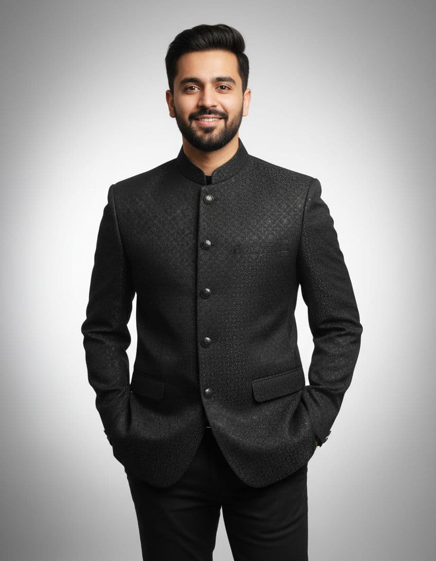 Tatvivah Men's Jodhpuri Black 6332