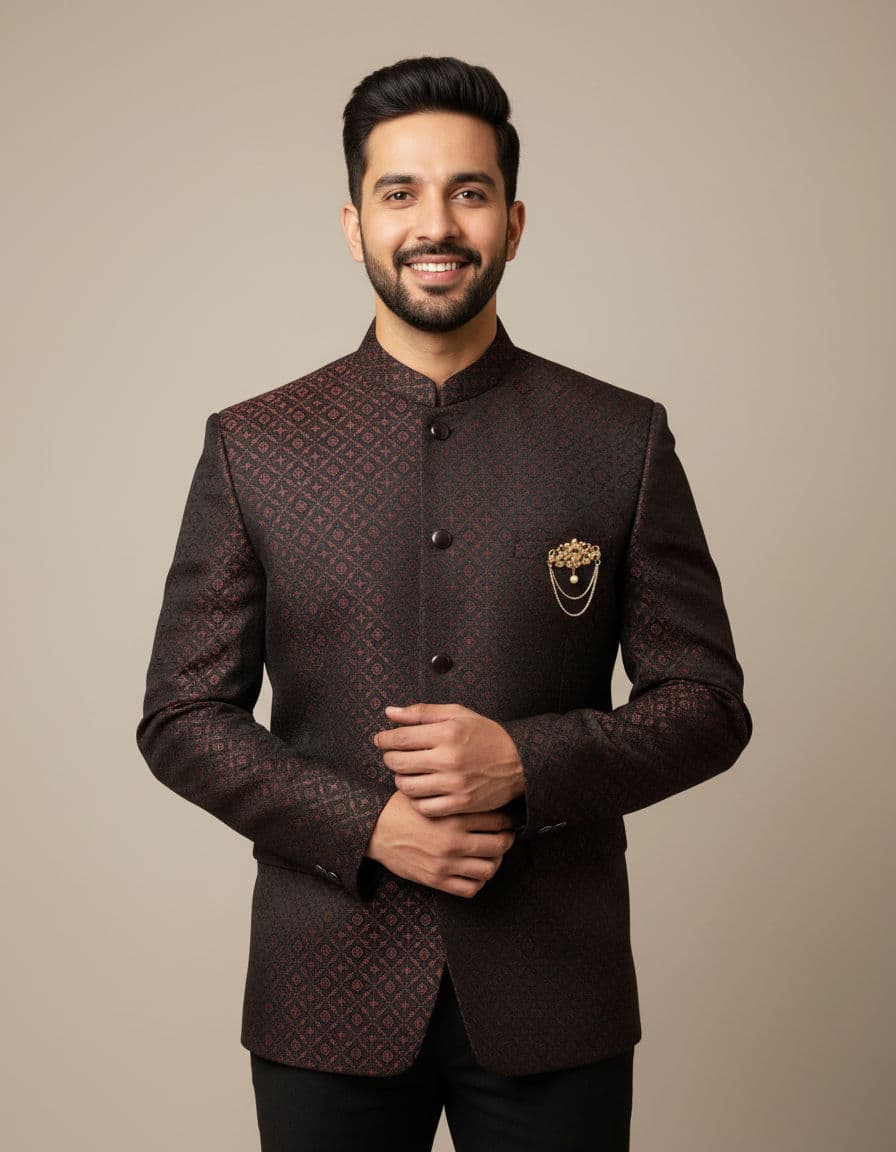 Tatvivah Men's Jodhpuri Red 6332