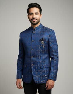Tatvivah Men's Jodhpuri Ligh Blue 6335