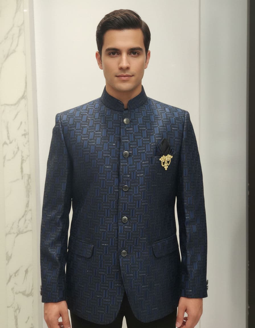 Tatvivah Men's Jodhpuri Blue 6336