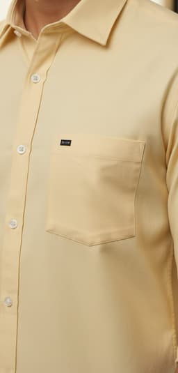 Men’s Stylish Slim Fit Shirt – Smart Casual & Formal Wear Axtro Shirt Light Yellow