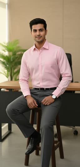 Men’s Stylish Slim Fit Shirt – Smart Casual & Formal Wear Axtro Shirt Pink