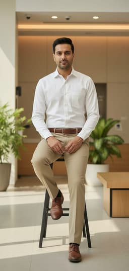 Men’s New York Formal Ankle Length Pants – Modern Slim Fit Office Wear Cream