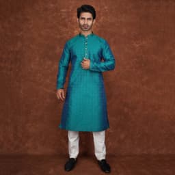 Men’s Premium Ethnic Kurta Set | Stylish Wedding & Festive Wear Kurta Pajama 3131 Dark Green