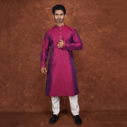 Men’s Premium Ethnic Kurta Set | Stylish Wedding & Festive Wear Kurta Pajama 3131 Royal Red