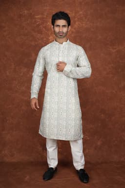 Men’s Premium Ethnic Kurta Set | Stylish Wedding & Festive Wear Kurta Pajama 3139 Green