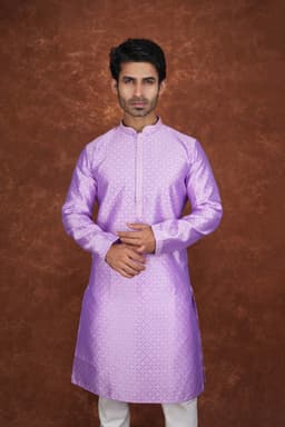 Men’s Premium Ethnic Kurta Set | Stylish Wedding & Festive Wear Kurta Pajama 3136 Purple