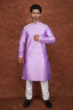 Men’s Premium Ethnic Kurta Set | Stylish Wedding & Festive Wear Kurta Pajama 3136 Purple