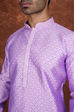 Men’s Premium Ethnic Kurta Set | Stylish Wedding & Festive Wear Kurta Pajama 3136 Purple
