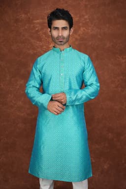Men’s Premium Ethnic Kurta Set | Stylish Wedding & Festive Wear Kurta Pajama 3131 Light Green