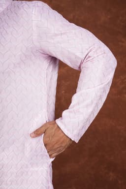 Men’s Premium Embroidered Kurta Pajama Set | Ethnic Wedding & Festive Wear for Men 2104 Dark Pink