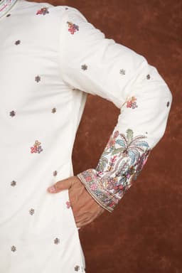 Men’s Premium Ethnic Kurta Set | Stylish Wedding & Festive Wear Kurta Pajama 3144 Cream