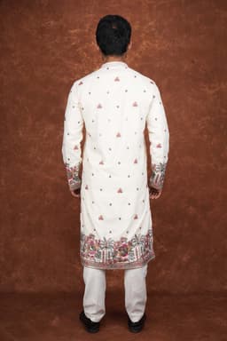 Men’s Premium Ethnic Kurta Set | Stylish Wedding & Festive Wear Kurta Pajama 3144 Cream