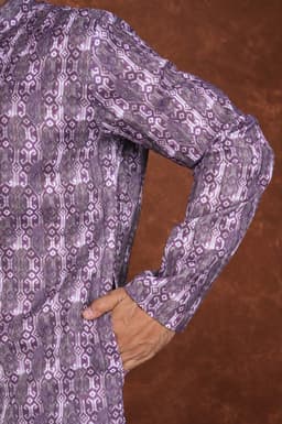 Men’s Premium Ethnic Kurta Set | Stylish Wedding & Festive Wear Kurta Pajama 3145 Purple