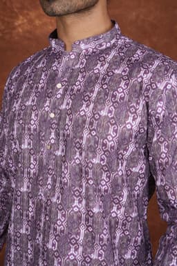 Men’s Premium Ethnic Kurta Set | Stylish Wedding & Festive Wear Kurta Pajama 3145 Purple