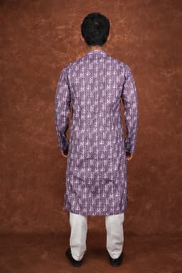 Men’s Premium Ethnic Kurta Set | Stylish Wedding & Festive Wear Kurta Pajama 3145 Purple