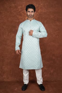 Men’s Premium Ethnic Kurta Set | Stylish Wedding & Festive Wear Kurta Pajama 3143 Green