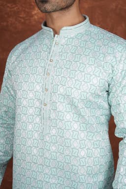 Men’s Premium Ethnic Kurta Set | Stylish Wedding & Festive Wear Kurta Pajama 3143 Green