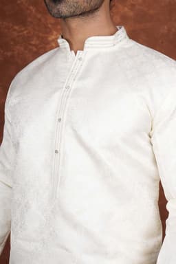 Men’s Premium Ethnic Kurta Set | Stylish Wedding & Festive Wear Kurta Pajama 3137 Cream