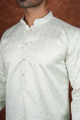 Men’s Premium Ethnic Kurta Set | Stylish Wedding & Festive Wear Kurta Pajama 3133 Green