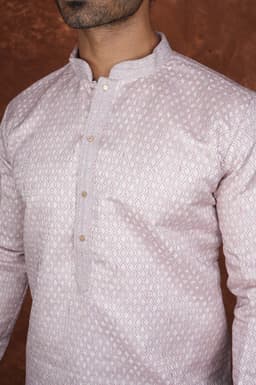 Men’s Premium Ethnic Kurta Set | Stylish Wedding & Festive Wear Kurta Pajama 3142 Pink