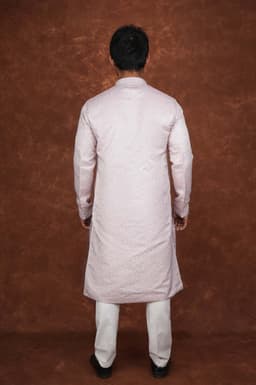 Men’s Premium Ethnic Kurta Set | Stylish Wedding & Festive Wear Kurta Pajama 3142 Pink