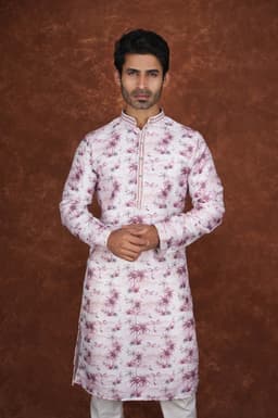 Men’s Premium Ethnic Kurta Set | Stylish Wedding & Festive Wear Kurta Pajama 3140 Pink