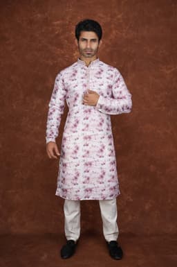 Men’s Premium Ethnic Kurta Set | Stylish Wedding & Festive Wear Kurta Pajama 3140 Pink