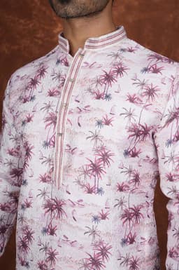 Men’s Premium Ethnic Kurta Set | Stylish Wedding & Festive Wear Kurta Pajama 3140 Pink