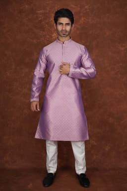 Men’s Premium Ethnic Kurta Set | Stylish Wedding & Festive Wear Kurta Pajama 3136 Mauve