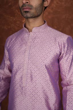 Men’s Premium Ethnic Kurta Set | Stylish Wedding & Festive Wear Kurta Pajama 3136 Mauve
