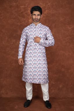 Men’s Premium Ethnic Kurta Set | Stylish Wedding & Festive Wear Kurta Pajama 3141 Purple