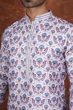Men’s Premium Ethnic Kurta Set | Stylish Wedding & Festive Wear Kurta Pajama 3141 Purple