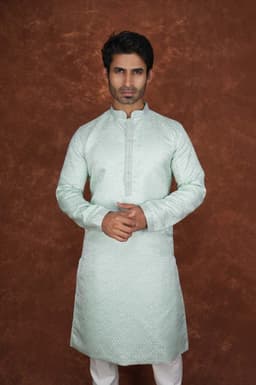 Men’s Premium Ethnic Kurta Set | Stylish Wedding & Festive Wear Kurta Pajama 3142 Green