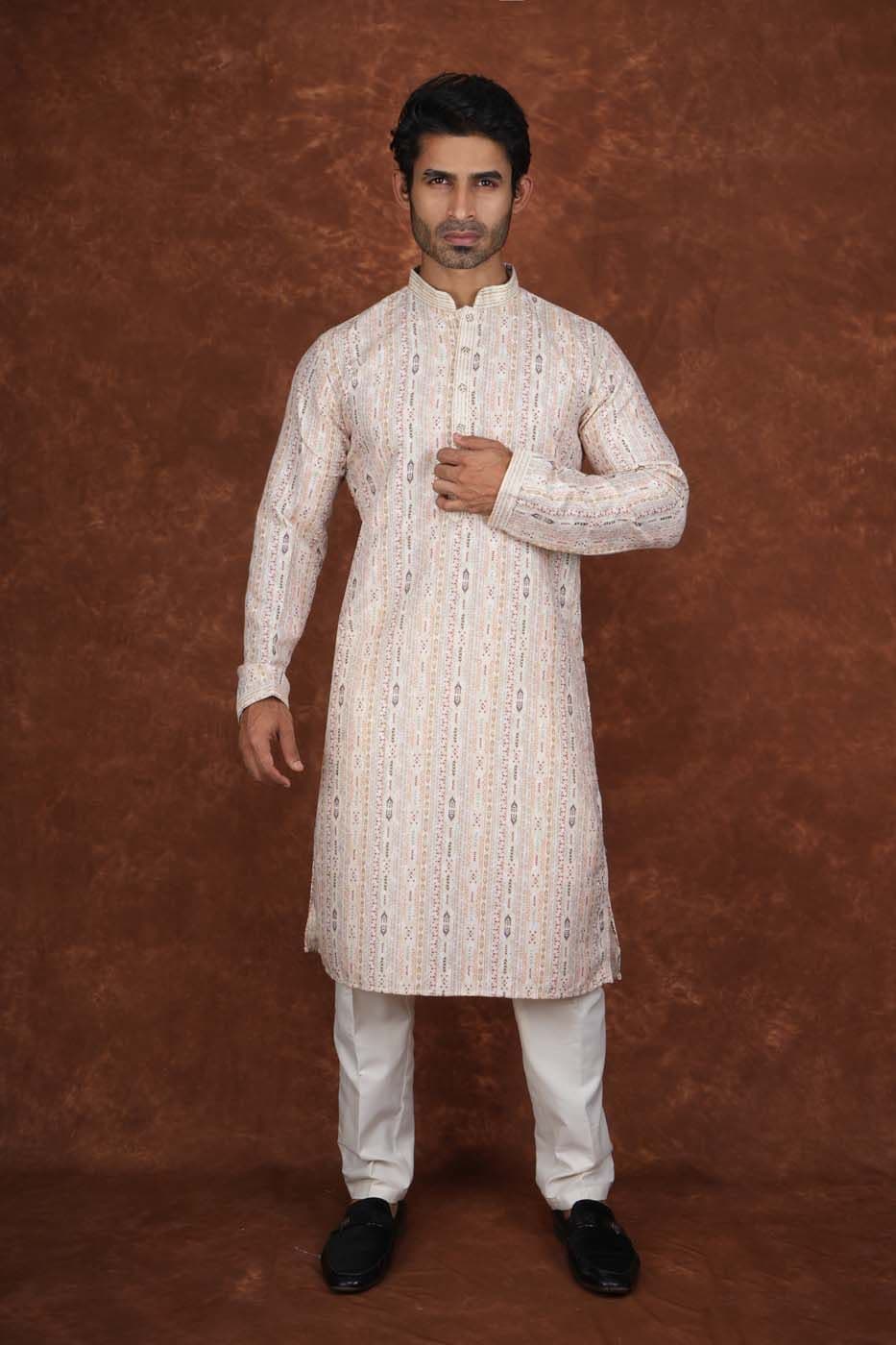Men’s Premium Ethnic Kurta Set | Stylish Wedding & Festive Wear Kurta Pajama 3139 Yellow