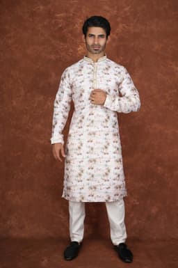 Men’s Premium Ethnic Kurta Set | Stylish Wedding & Festive Wear Kurta Pajama 3140 Yellow