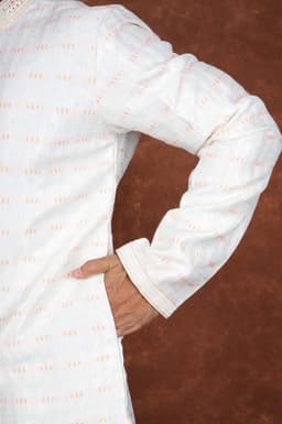 Men’s Premium Ethnic Kurta Set | Stylish Wedding & Festive Wear Kurta Pajama 3128 White