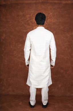 Men’s Premium Ethnic Kurta Set | Stylish Wedding & Festive Wear Kurta Pajama 3128 White