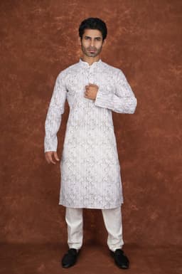 Men’s Premium Ethnic Kurta Set | Stylish Wedding & Festive Wear Kurta Pajama 3145 Light Green