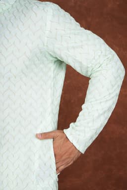 Men’s Premium Embroidered Kurta Pajama Set | Ethnic Wedding & Festive Wear for Men 2104 Pista Green