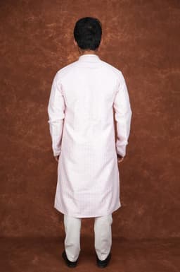 Men’s Premium Ethnic Kurta Set | Stylish Wedding & Festive Wear Kurta Pajama 3128 Pink