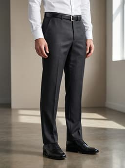 Men’s Linen Cotton Dress Pants – Elegant Full Length Formal Trousers Black